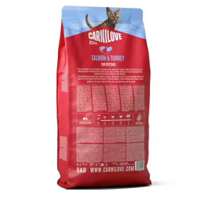 Супер премиум беззърнена суха храна за подрастващи котенца Carnilove ACTIVE Salmon & Turkey с 26 % прясна сьомга и пуешко месо 400гр